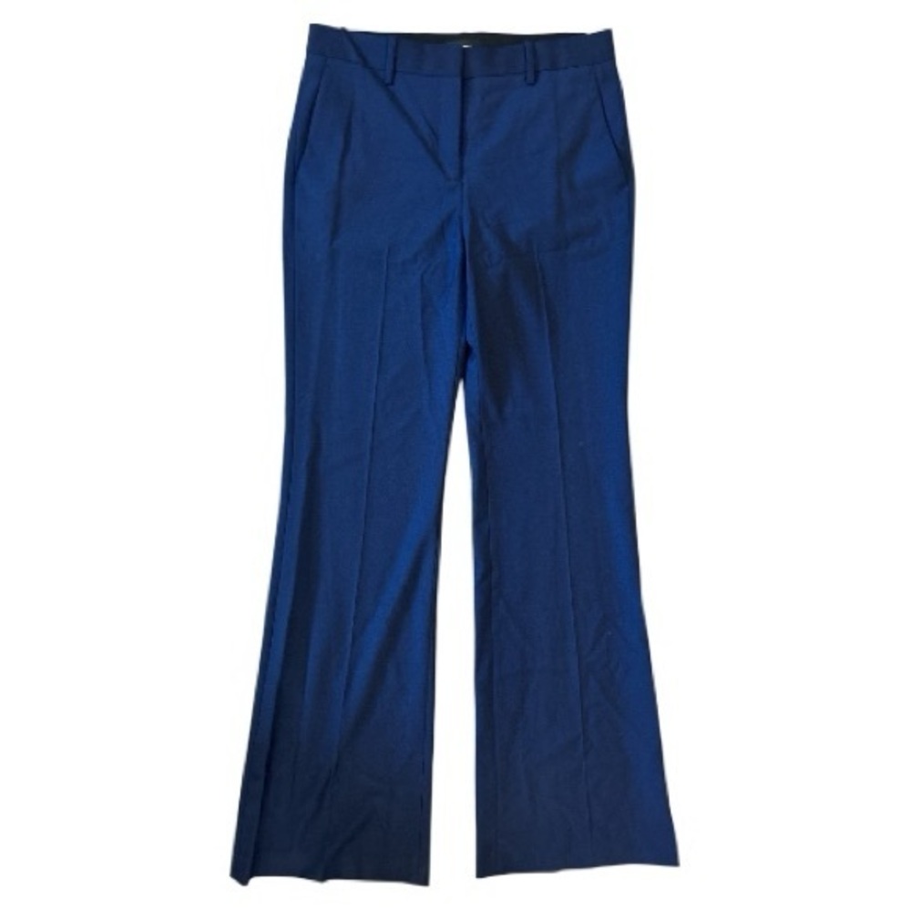 Theory NWT Jotsna Continuous Stretch Wool Blend Flare Leg Trouser Pants Navy 6